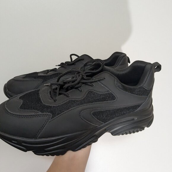 *3/$10* Call It Spring B.E.D. Foam Refresh Chunky Low Top Sneakers Black Size 1 - Picture 5 of 7